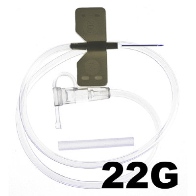 Устройство для вливания в малые вены игла - бабочка 22G (0.70*19mm) Luer-Lock VM 100 шт 