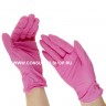 Перчатки нитриловые розовые размер XS/S/M/L 50 пар 