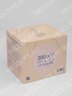 Игла одноразовая медицинская инъекционная стерильная MESOLIFE 30G 0,30*13 мм  (100 шт./упак.)