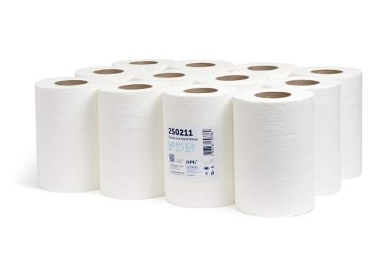 Бумажные полотенца рулонные Элит 2-сл, midi (групповая упаковка 12 рулонов) 
