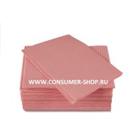 Салфетки ламинированные 3х- слойные, нагрудник 33*45 (500шт) розовый